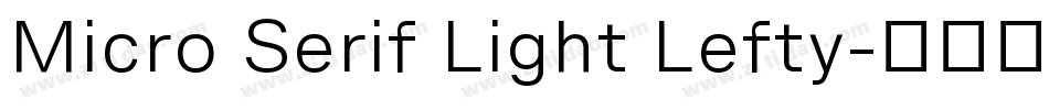 Micro Serif Light Lefty字体转换